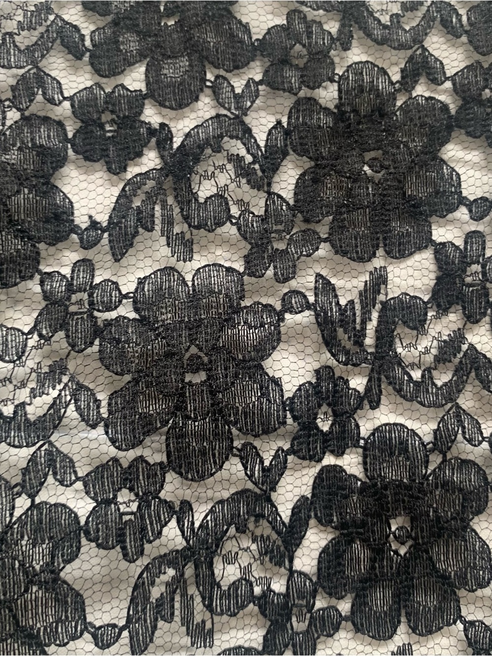 Vintage black floral lace fabric sewing - gothic romantic